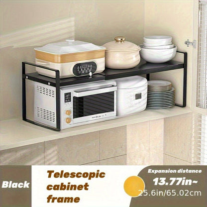 Expandable Cabinet Shelf Organizer Riser for Home Cooking, Dining and Outdoor Meals, with the Listed Configuration