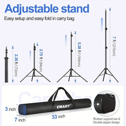 Balloon Projector Backdrop Stand 10x7Ft Adjustable with Carrying Bag, Background Support System for Photography, Events, Weddings