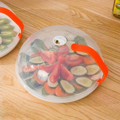 Microwave Food Cover Splash Guard 2 Pack with Steam Vent and Handle Plastic Splatter Guard for Home Cooking, Dining and Outdoor Meals