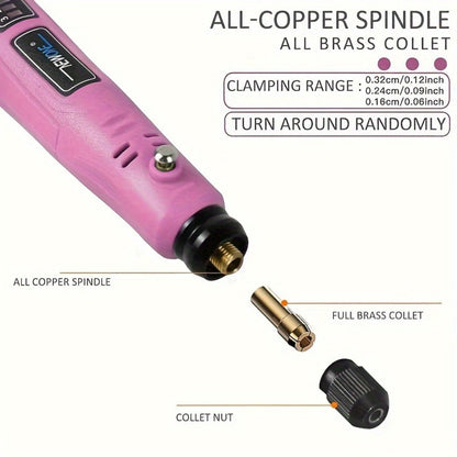 Cordless Rotary Tool Kit 3.6V USB Charging for Entryways, Bedrooms and Living Spaces, with the Listed Configuration
