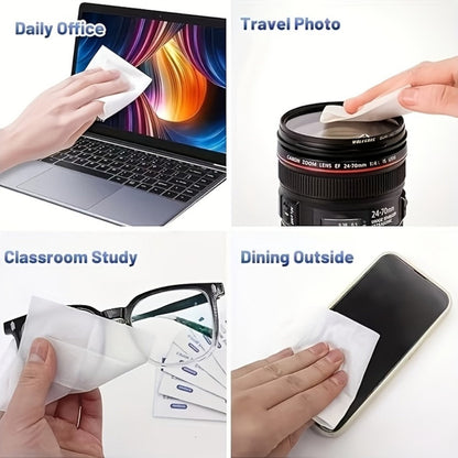 Lens Wipes Pre-Moistened 500 Count - Individually Wrapped Eyeglass Cleaning Wipes for Entryways, Bedrooms and Living Spaces