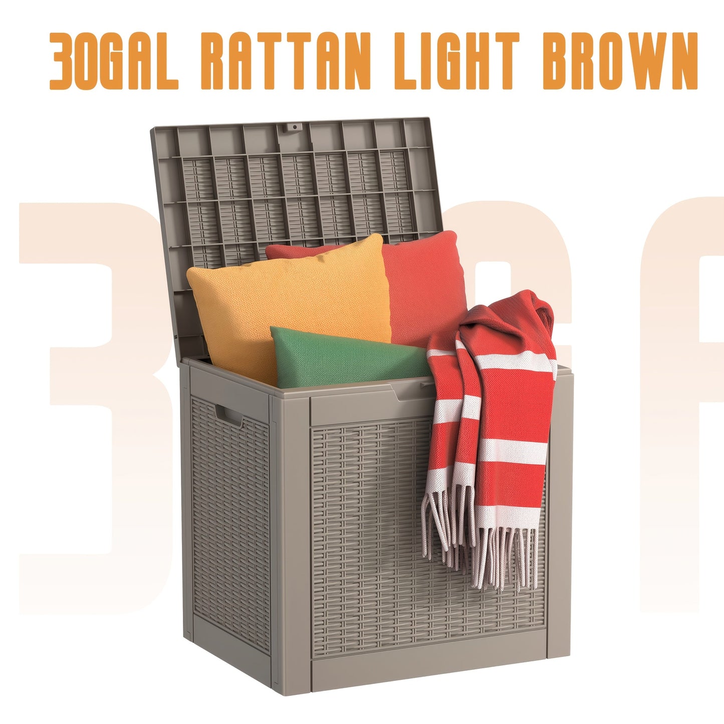 Deck Box | Outdoor Storage Bench Patio Rattan Pool Tools 400 LB Seat