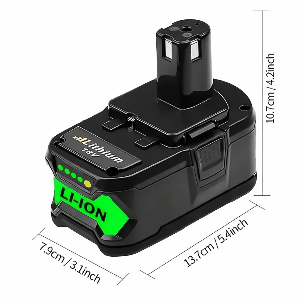 Ryobi 18V Replacement Battery 8.0Ah 2 Pack Li-ion Compatible with P102 P103 P105 P107 P108 for Entryways, Bedrooms and Living Spaces