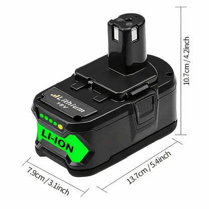 Ryobi 18V Replacement Battery 8.0Ah 2 Pack Li-ion Compatible with P102 P103 P105 P107 P108 for Entryways, Bedrooms and Living Spaces