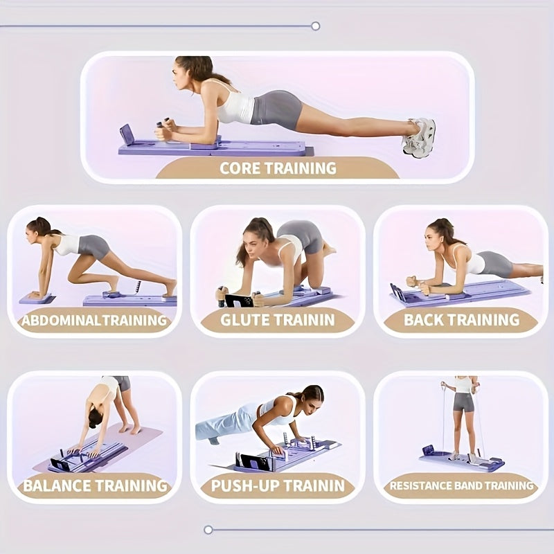 Ab Workout Board 8-in-1 Multifunctional Pilates Board Set – Core Exerciser for Waist & Abdomen Strength Training
