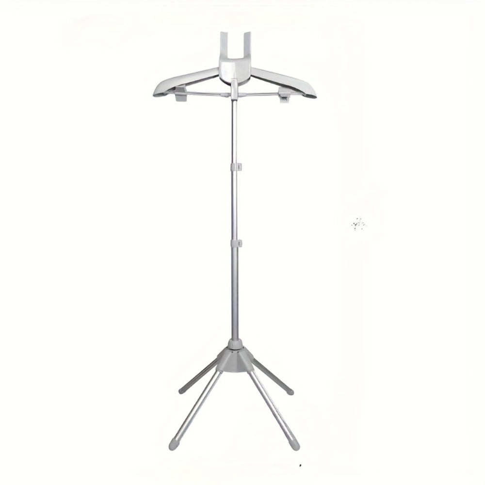 Telescopic Garment Drying Stand with Three Rotating Hanger Arms, Adjustable Height and Gray or Black Finish