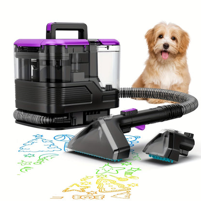 Portable Upholstery Cleaner Machine 30Kpa, Carpet & Spot Cleaner with Dual Brush Head for Deep Stain Removal on Carpet