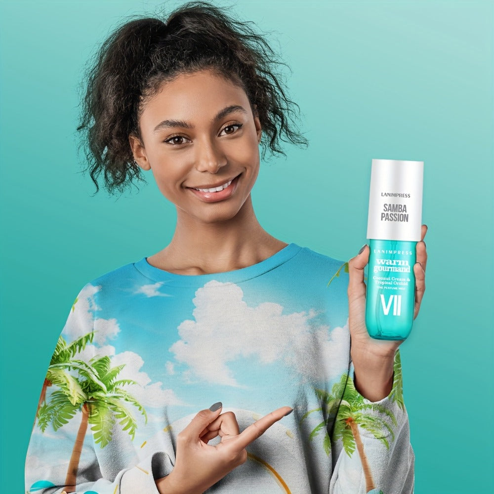 Body Mist Perfume for Women – Coconut & Tropical Orchid Hair and Body Fragrance Spray, Long Lasting Warm Gourmand Scent, Paraben-Free
