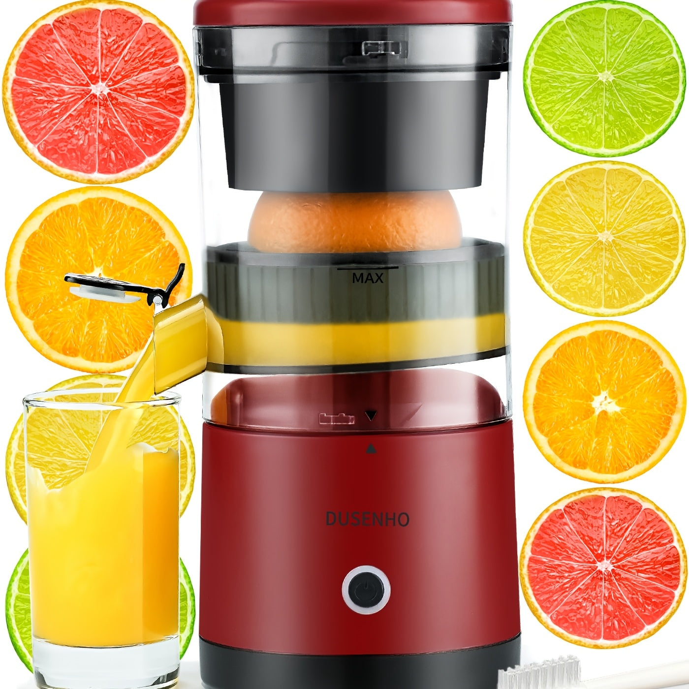 Electric Citrus Juicer Rechargeable USB-C, Portable Electric Orange Juicer Machine with 45W Motor