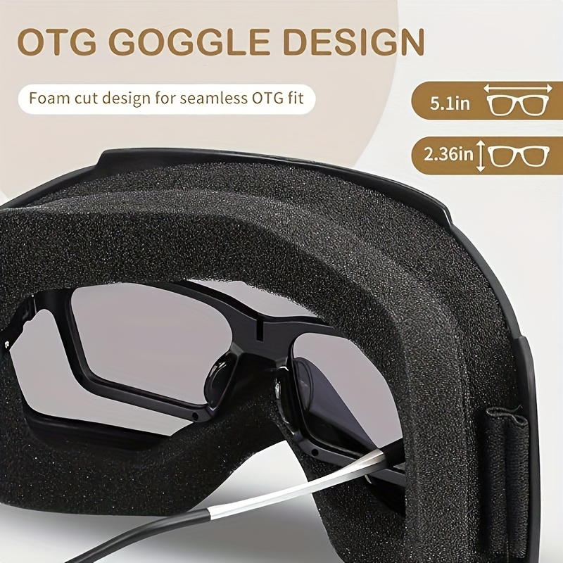 Two-Piece Black-Frame Ski Goggle Sets in Three Colorful, Gray and Transparent Lens Pairings