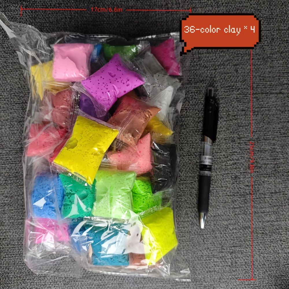 Air Dry Clay Set for Kids 120/150 Pieces, 36 Metallic Colors Ultra Light with the Listed Color, Size or Set Options for Everyday Use