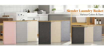 Slim Lidded Laundry Hamper with Removable Bag in Six Colors and 50L, 65L or 75L Options Pictured