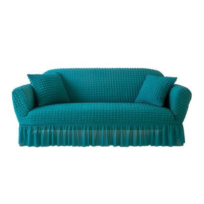 Sofa Cover Seersucker Stretch Slipcover with Elastic Band Closure for 1 to 4-Seater Sofas in Eight Colors