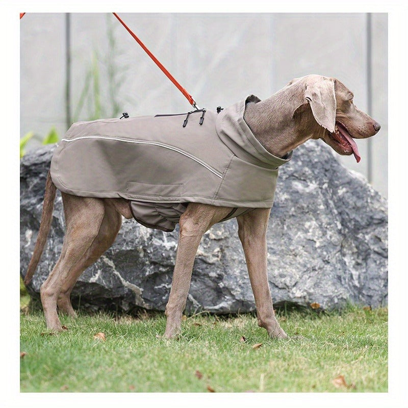 Dog Jacket for Small Breeds – Windproof Warm Pullover Coat with Reflective Stripes, Woven Fabric, Machine Washable Pet Outerwear for Spring