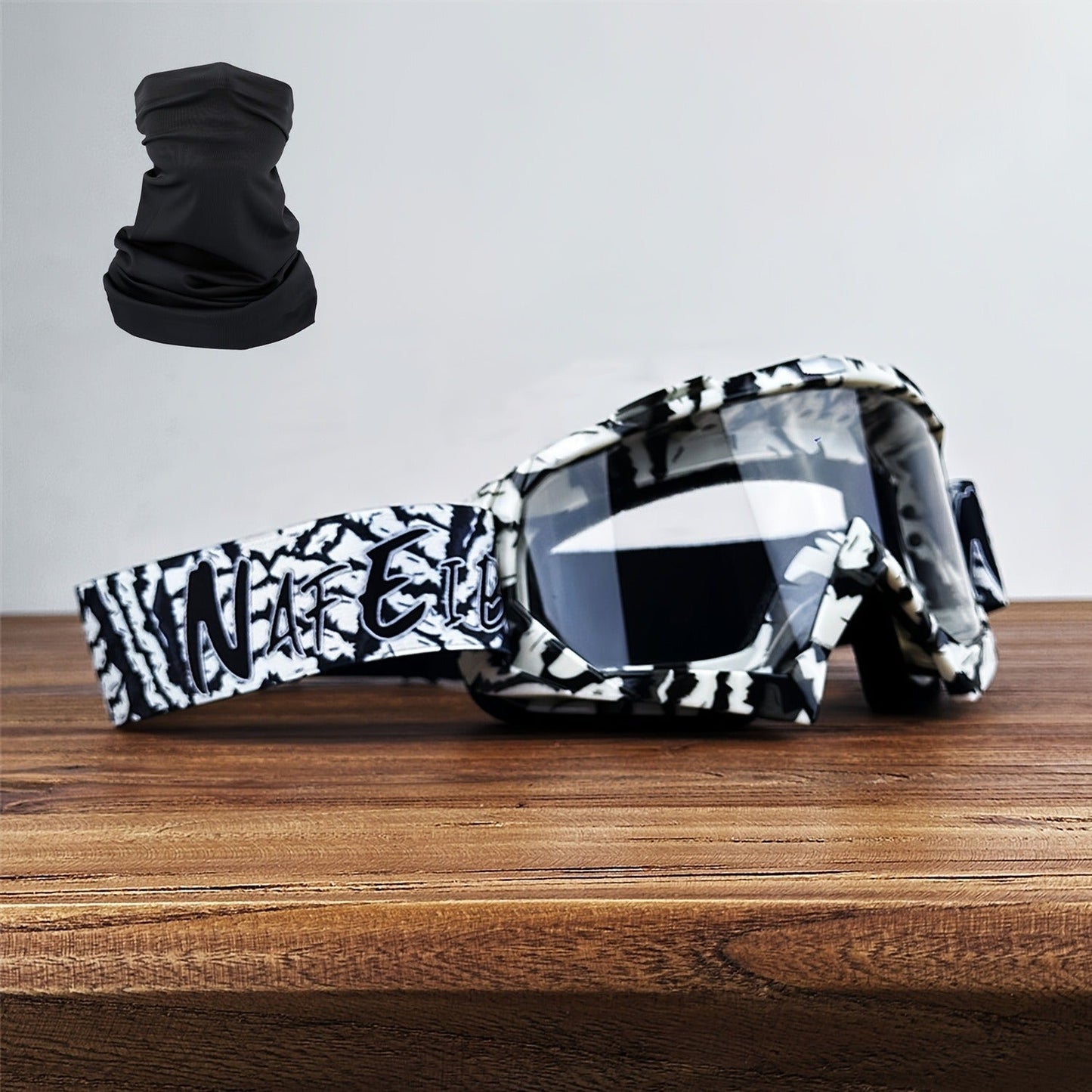 Ski Goggles Set with Black Headband – TPU Frame PC Lens Mirror Coating, Thick Foam Pad, Adjustable Strap, 28+ Color Styles