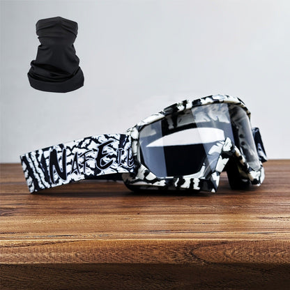 Ski Goggles Set with Black Headband – TPU Frame PC Lens Mirror Coating, Thick Foam Pad, Adjustable Strap, 28+ Color Styles