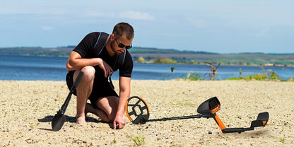Metal Detector with LCD Display 8-Inch Coil 4 Modes Waterproof for Coins Relics Gold