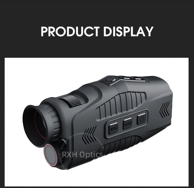 Night Vision Monocular with 850nm IR Illuminator, 5X Digital Zoom 2.5K FHD Camera 1.54" Display, Infrared Night Vision Scope for Hunting