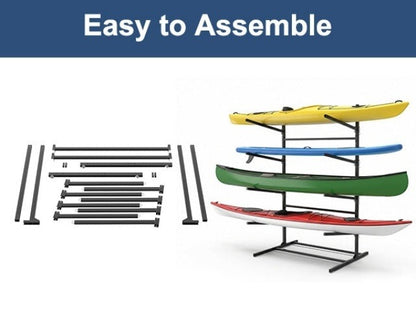 Kayak Storage Rack, Adjustable Stand for SUP, Canoe & Paddle Board, Wall, Dock & Freestanding, 400 lbs Capacity
