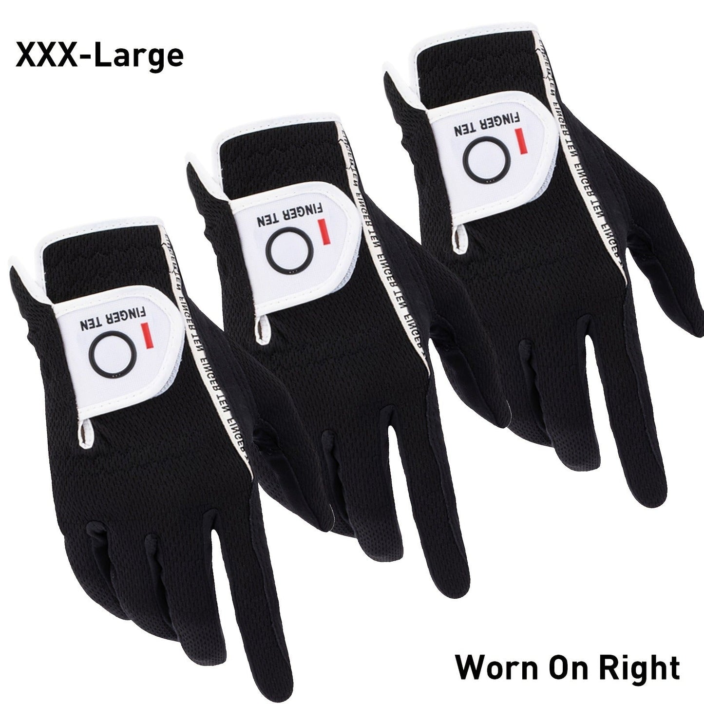 Wet Weather Golf Gloves Rain Grip 3-Pack for Men | Breathable Water-Resistant Golf Gloves for Left & Right Hand