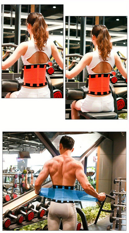 Weightlifting Belt for Men Women – Adjustable Gym Waist Support Belt with Hook-and-Loop Closure, Breathable Polyester Back Brace