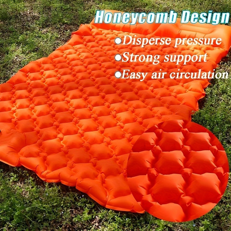 Camping Sleeping Pad Inflatable & Self-Inflating – Ultralight TPU Nylon Mat with Built-In Pump, Single & Double Size for Backpacking