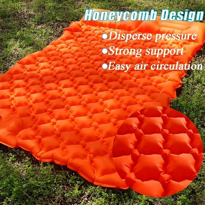 Camping Sleeping Pad Inflatable & Self-Inflating – Ultralight TPU Nylon Mat with Built-In Pump, Single & Double Size for Backpacking