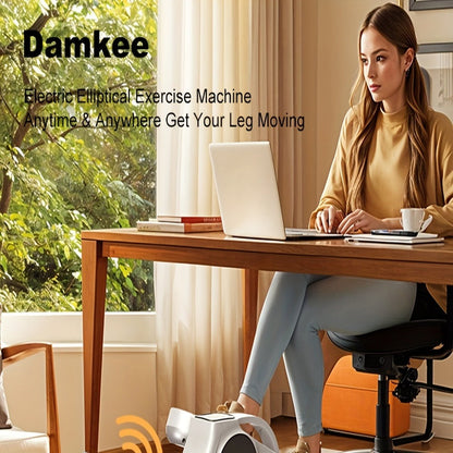Under Desk Elliptical Machine – 12-Speed Electric Seated Leg Exerciser, Quiet & Portable Foot Pedal Trainer with Remote
