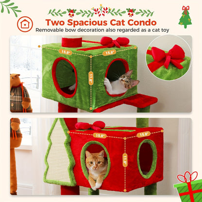 Floor to Ceiling Cat Tree Tower 90–107" – 4-Tier Tall Adjustable Cat Climbing Post with Tension Rod | Ceiling-Mounted Stable Cat Activity