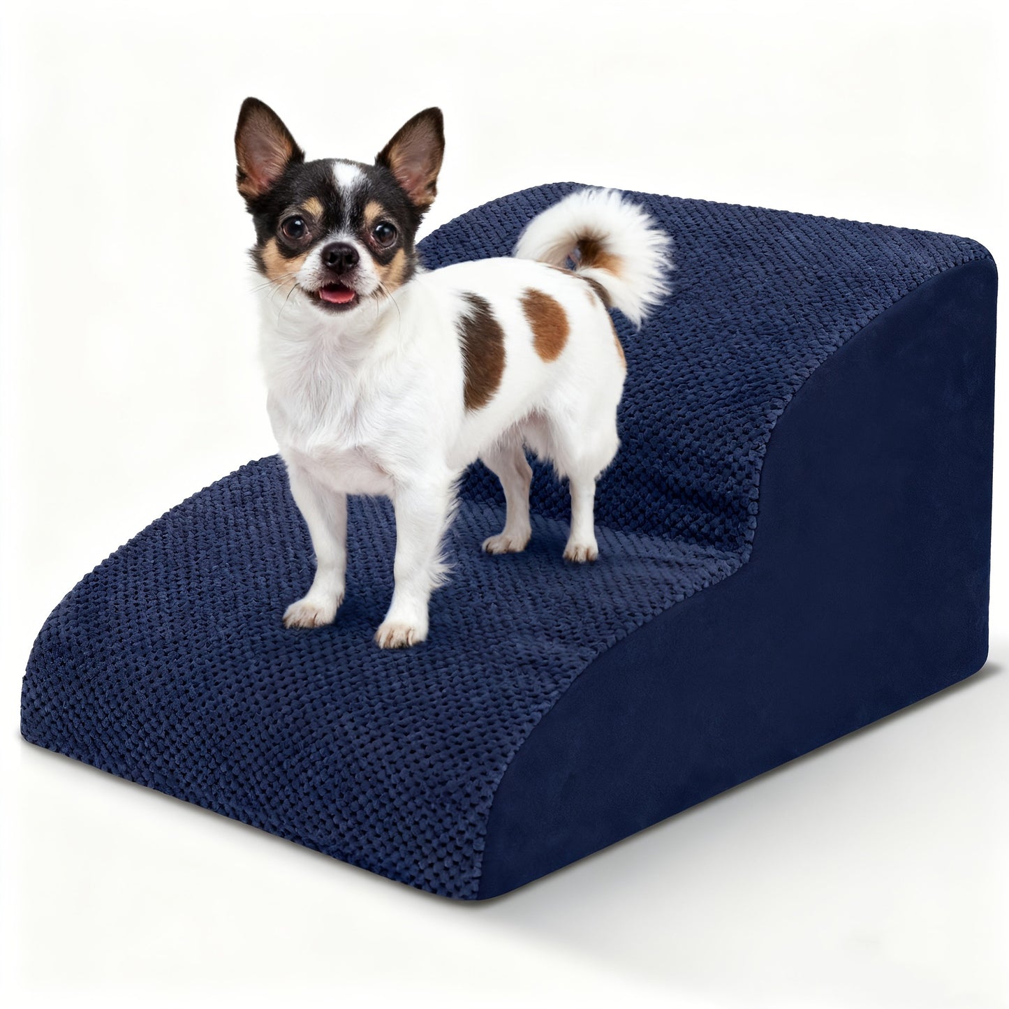 Dog Stairs for High Beds & Sofa – Extra Wide Foam Pet Steps with Non-Slip Bottom, Soft Cushioned Dog Ramp for Couch, Ideal for Small Dogs