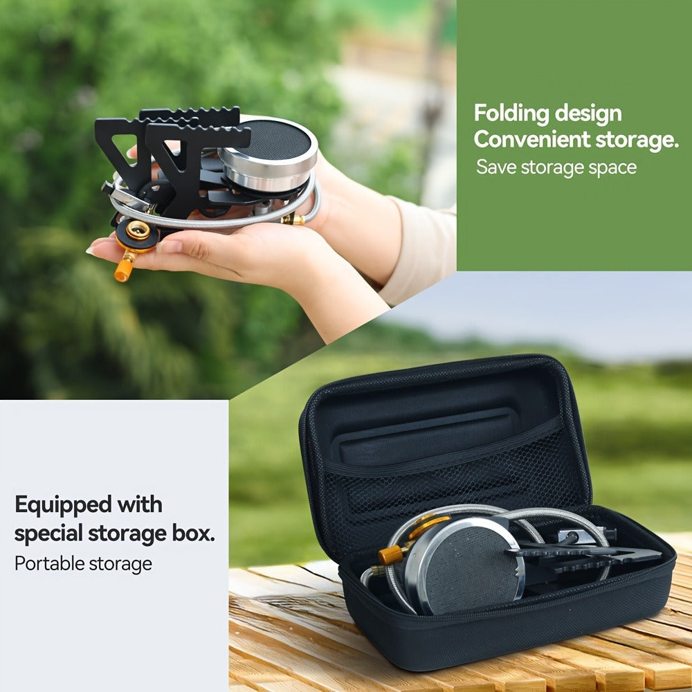 Infrared Camping Stove REDSUN FD1/FD3, 3.0kW Windproof Portable Gas Stove with Collapsible Stand & EVA Case
