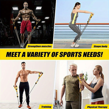 300lb Resistance Band Set – 6 Levels 25-75lb, Handles, Door Anchor & Ankle Straps – Heavy Duty Home Gym Kit for Full Body Strength Training