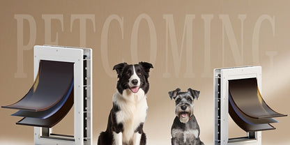 Dog Door 3-Flap Magnetic Pet Door for Interior & Exterior Doors or Wall – Heavy Duty Insulated Doggie Door with Closing Panel
