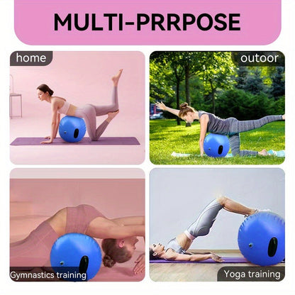 Inflatable Gymnastics Air Barrel Roll with Handle & Air Pump – Circular Air Cushion Tumbling Mat for Home Gym, Yoga