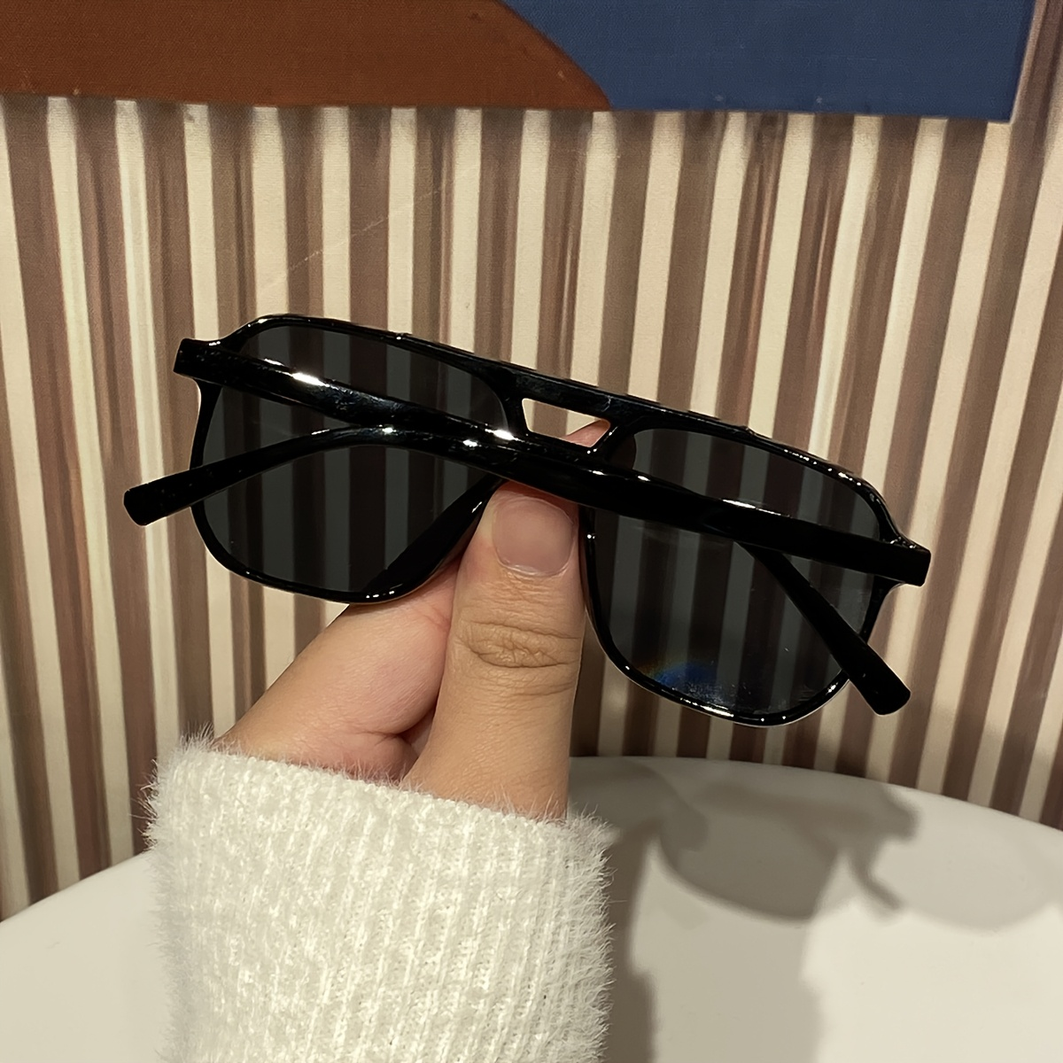 Oversized Round Novelty Glasses 12 Pack Multicolor Tortoiseshell – Double Frame Full Rim Plastic Eyewear Bulk Set for Party Prom Photo Shoot