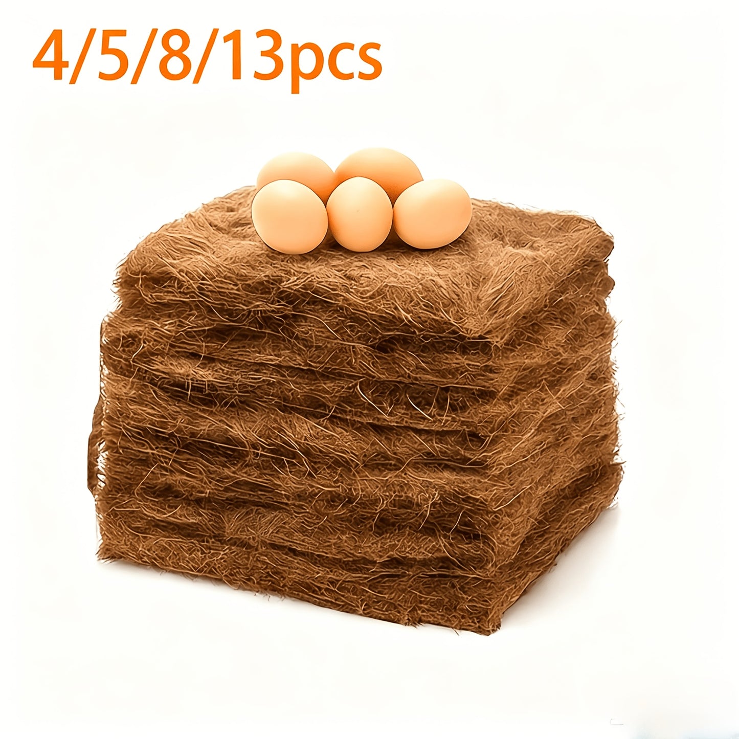 Chicken Coop Nesting Box Pads 12x12" – Natural Egg-Laying Bedding Material for Hen House, Reusable Nest Box Liner for Most Chicken Coops