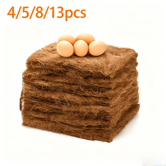 Chicken Coop Nesting Box Pads 12x12" – Natural Egg-Laying Bedding Material for Hen House, Reusable Nest Box Liner for Most Chicken Coops