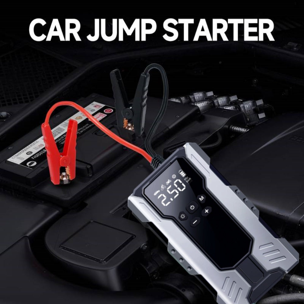 Upgraded 7-in-1 Portable Car Jump Starter – Multifunctional Emergency Battery Booster for 12V Vehicles Up to 2.64gal Gas / 2.38gal Diesel