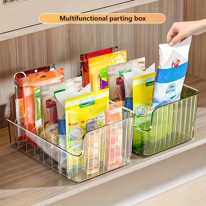 Seasoning Box Kitchen Organizer Transparent Detachable Rack with Adjustable Compartments for Countertop