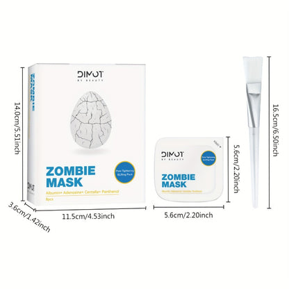 Zombie Face Mask 8pcs Plant Squalane Skin Texture Improving Facial Mask Set for Women for Bath Time, Home Spa and Personal Care
