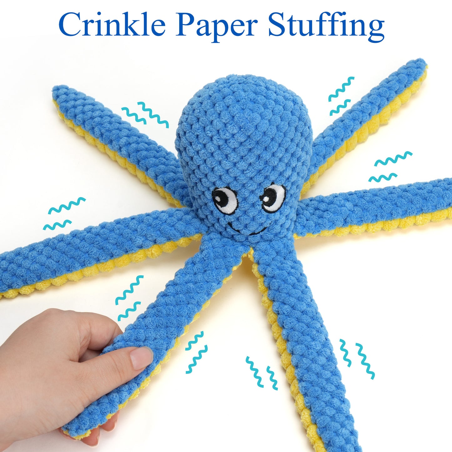 Squeaky Crinkle Dog Toys 4 Pack Plush Stuffed Chew Toys for Teething Puppies Small Medium Dogs Interactive Playtime Mixed Variety Set Soft