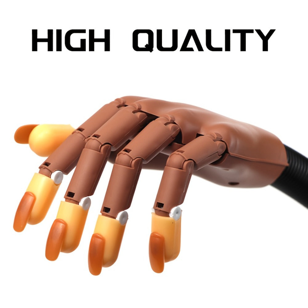 Nail Practice Hand Kit for Acrylic Nails Flexible Training Hand with 200pcs Replacement Nail Pads Clippers