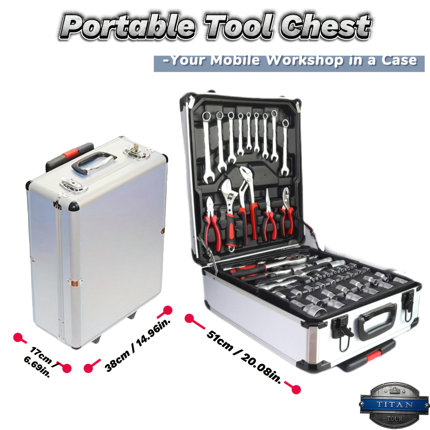 Professional Socket Wrench Tool Set 999 Piece 1/4 3/8 1/2 Drive Ratchet Set with S2 CR-V Sockets for Car Bicycle and Mechanical Work