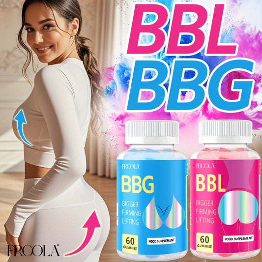 Women's BBL & BBG Herbal Gummies, Bum & Chest Enhancement Support Supplement for Women, Strawberry Flavor