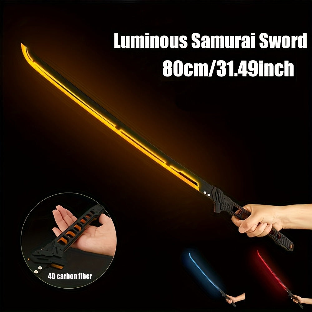 LED Cyberpunk Katana Prop 80cm Acrylic Luminous with the Listed Color, Size or Set Options for Everyday Use