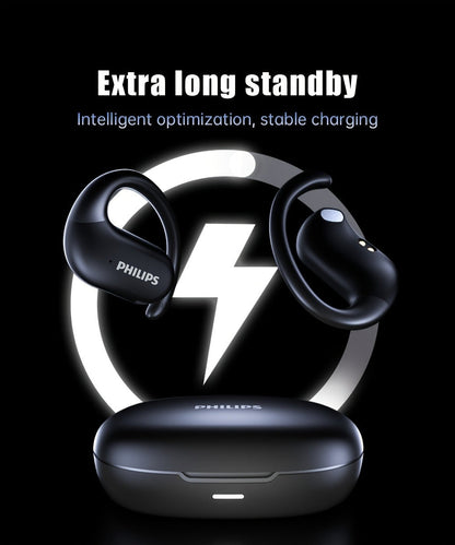 Philips TAT2739 Open-Ear Wireless Headphones AI Call Noise Reduction 360 Spatial Sound for Bedside Audio, Alarms and Room Entertainment