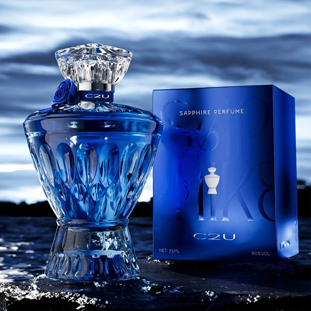 Eau de Parfum for Men 75ml in Sculpted Blue Bottle with Woody-Aromatic Source Family for Daily Wear