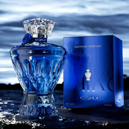 Eau de Parfum for Men 75ml in Sculpted Blue Bottle with Woody-Aromatic Source Family for Daily Wear