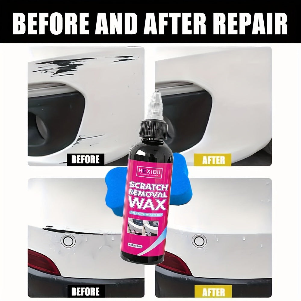 Car Scratch Remover Wax 2-Pack – Liquid Formula for Fine Surface Scratch Repair on Cars, RV, Trucks & Motorcycles