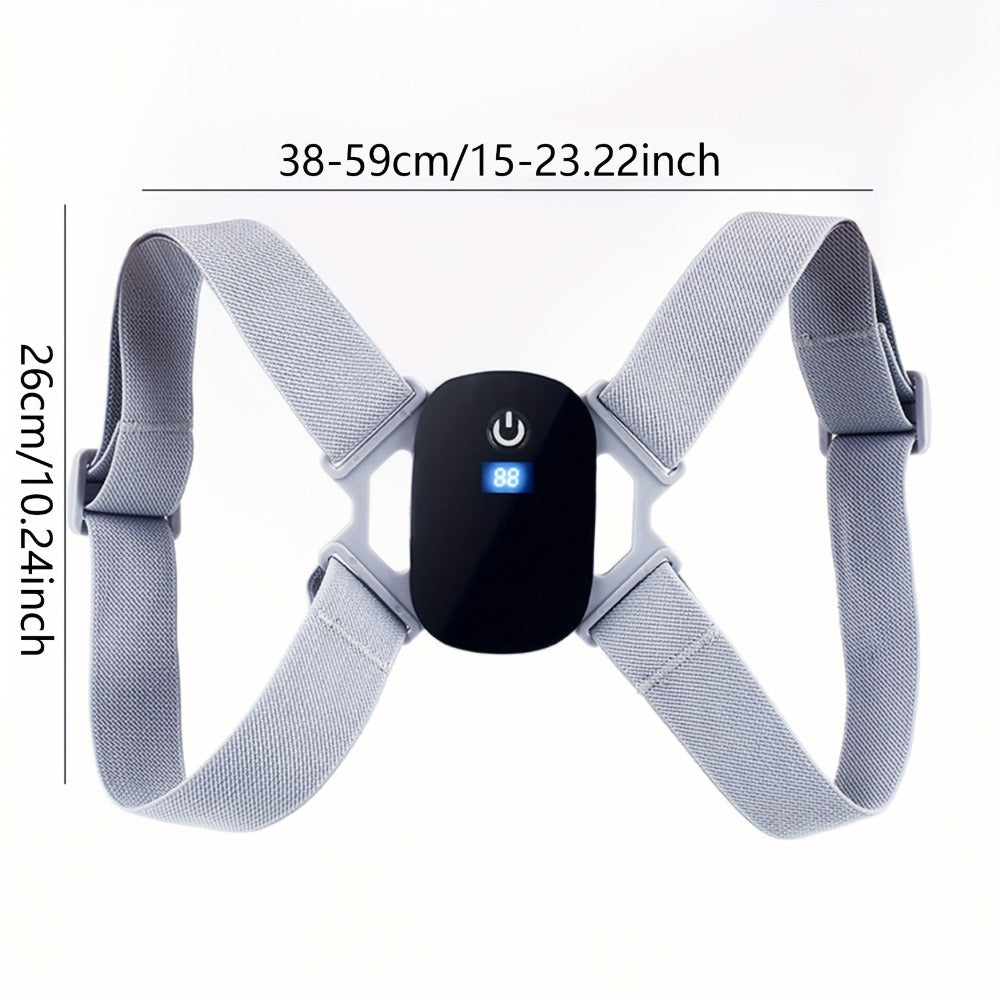 Smart Posture Corrector with Vibration Alert, Wireless Rechargeable Posture Trainer & Back Support Belt for Men Women